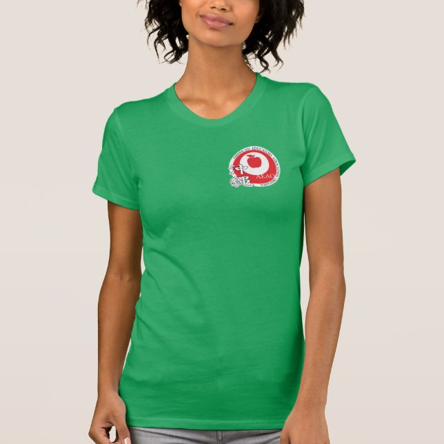T-shirt de l'éducatrice fière (vert clair pour fem (Devant)