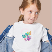 T-shirt de l'enfant papillon doux et dégradé