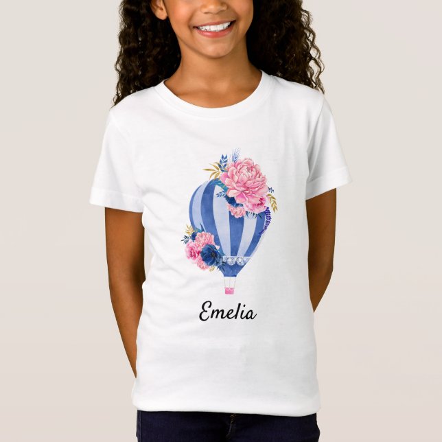 T-shirt de l'enfant personnalisé avec un ballon à  (Devant)
