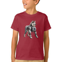T-shirt de l'enfant robot malamuté