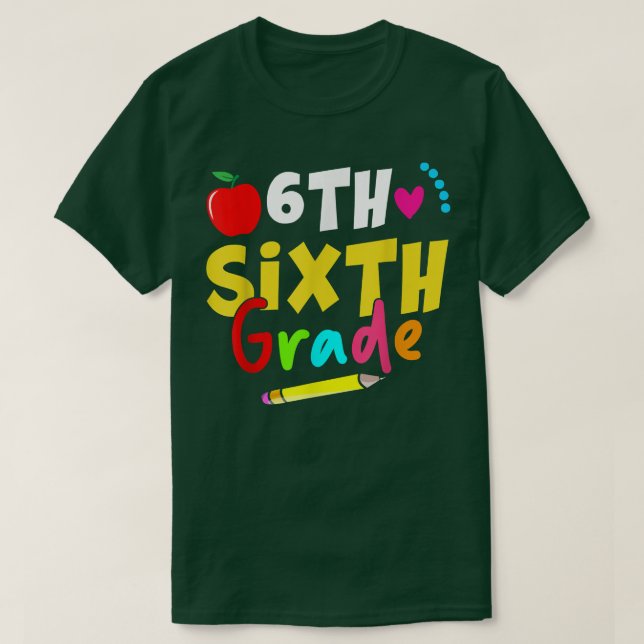 T-Shirt De L'Enseignant De La SIXIÈME Année (Design devant)