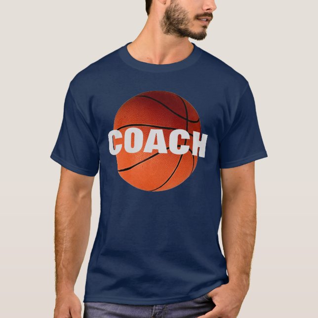 T-shirt de l'entraîneur de basket-ball - couleur b (Devant)