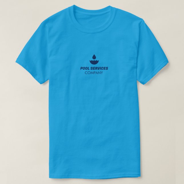 T-Shirt de l'entreprise de services de piscine (Design devant)