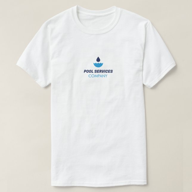 T-shirt de l'entreprise de services de piscine (Design devant)