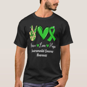 T-shirt De l'environnement préoccupations Peace Love Hope