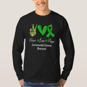 T-shirt De l'environnement préoccupations Peace Love Hope