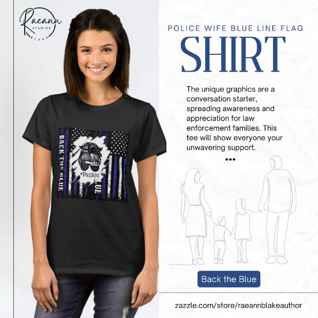 T-shirt de l'épouse de la police de la ligne bleue (Créateur téléchargé)