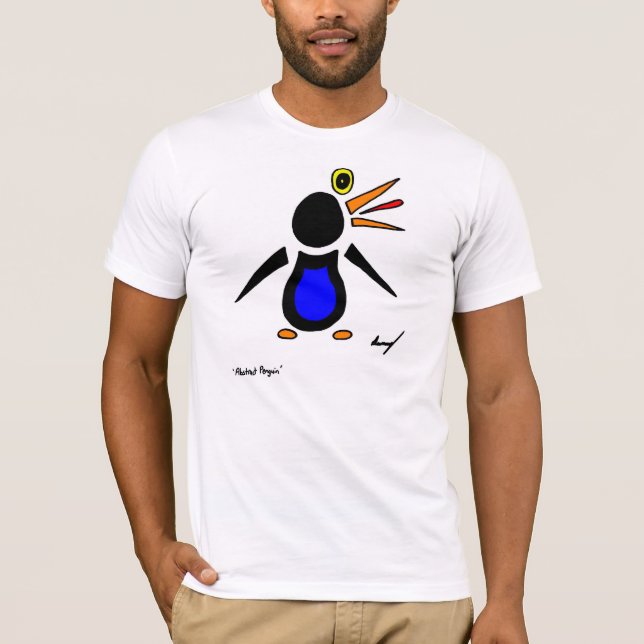T-shirt de l'équipage Abstrait de manchots (Devant)
