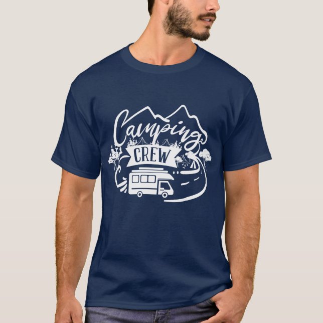 T-shirt de l'équipage de camping (Devant)