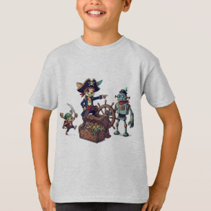 T-shirt de l'équipage de pirates amusant - Robot, 
