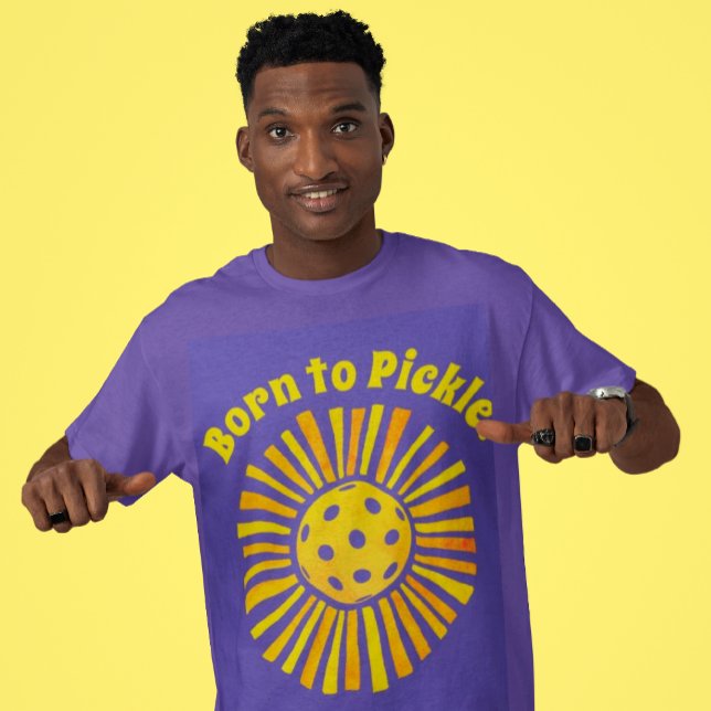 T-shirt de l'équipe de basket-ball Sunshine Jaune (Are you born to pickle?)