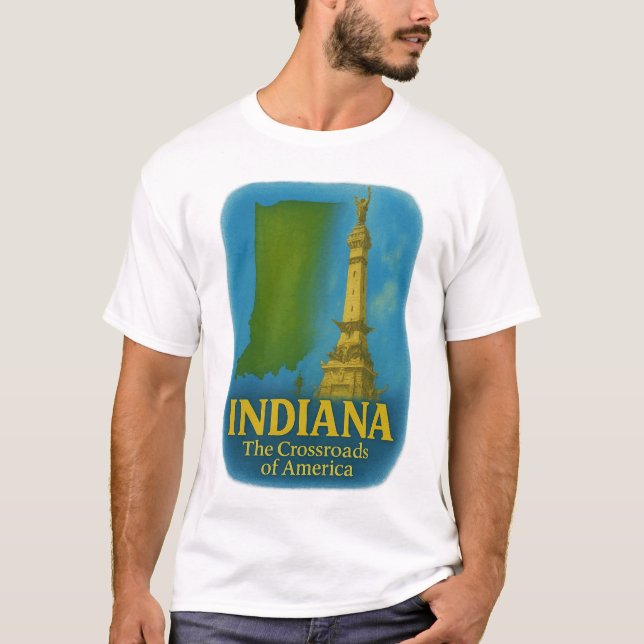 T-shirt de l'état de l'Indiana... (Devant)