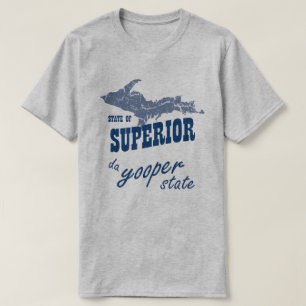 T-shirt de l'état de Yooper supérieur Michigan