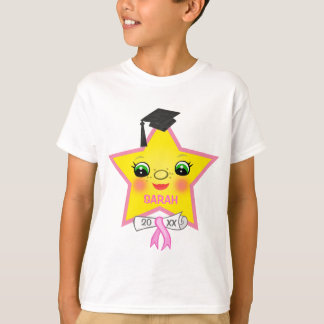 T-shirt de l'étoile de graduation personnalisée po