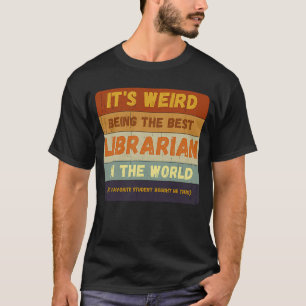 T-shirt De L'Étudiant Au Meilleur Bibliothécaire Du Monde