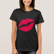 T-shirt de lèvres de baiser