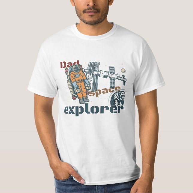 T-shirt de l'explorateur d'espace papa - Tee de st (Devant)