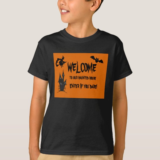 T-shirt de l'Halloween de la maison des enfants :  (Devant)