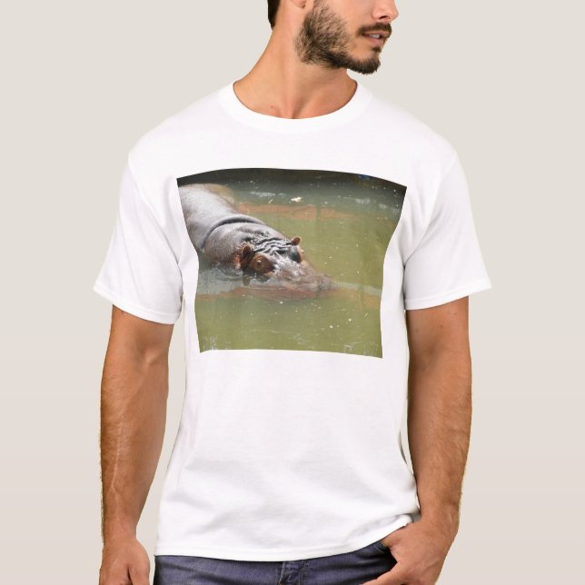 T-shirt de l'hippopotame des hommes (Devant)