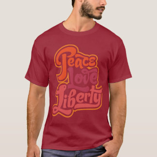 T-shirt de liberté d'amour de paix