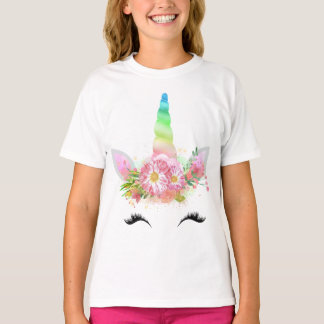 T-shirt de licorne de filles