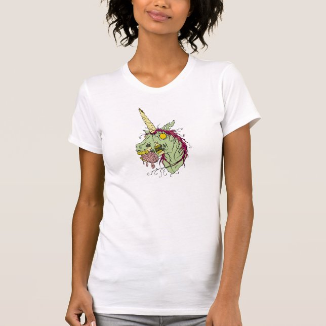 T-shirt de licorne de zombi (Devant)