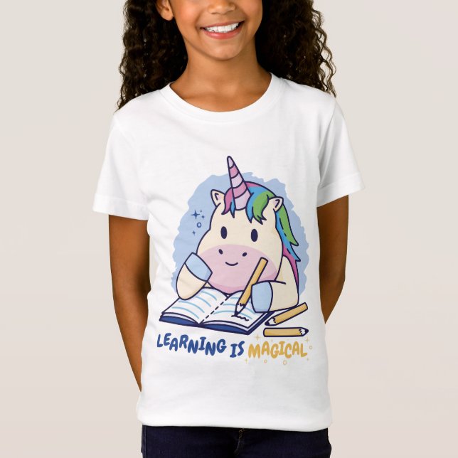T-shirt de licorne studieuse (Devant)