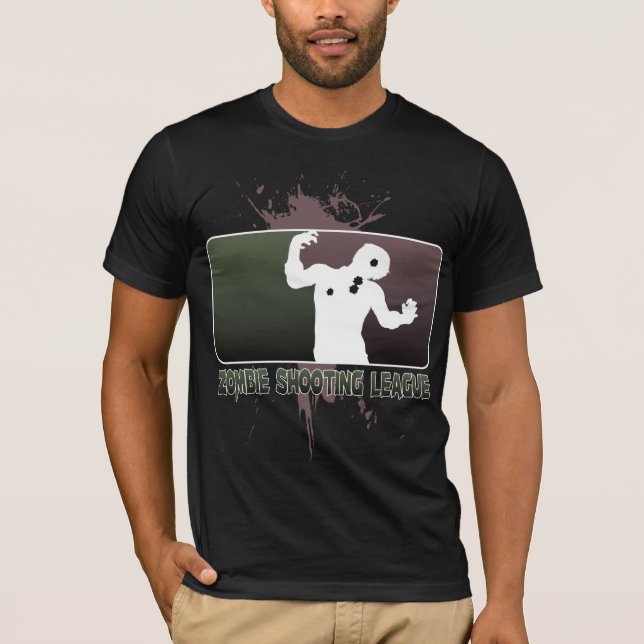 T-shirt de ligue de tir de zombi (Devant)
