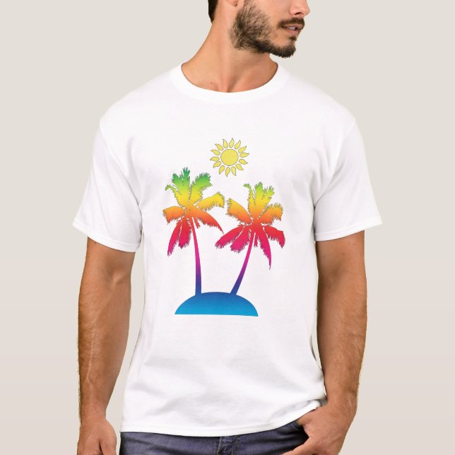 T-shirt de l'île tropicale (Devant)
