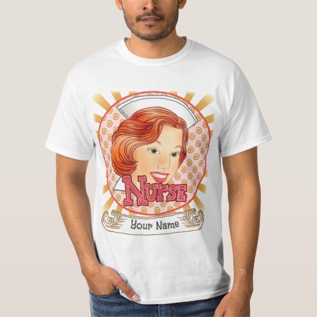 T-shirt de l'infirmière de Cheveux rouge (Devant)