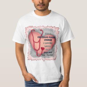 T-shirt de l'infirmière de soins critiques du coeu