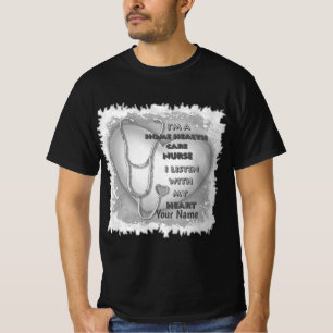 T-shirt de l'infirmière en soins de santé à domici