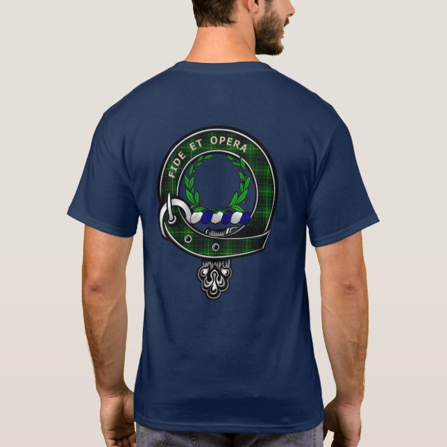 T-shirt de l'insigne de clan MacArthur Tartan (Dos)