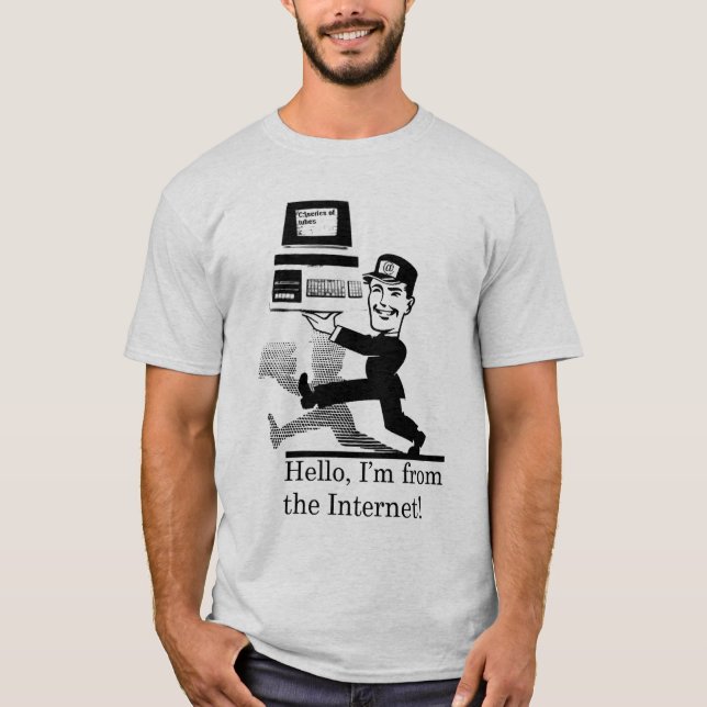 T-shirt De l'Internet (gris) (Devant)