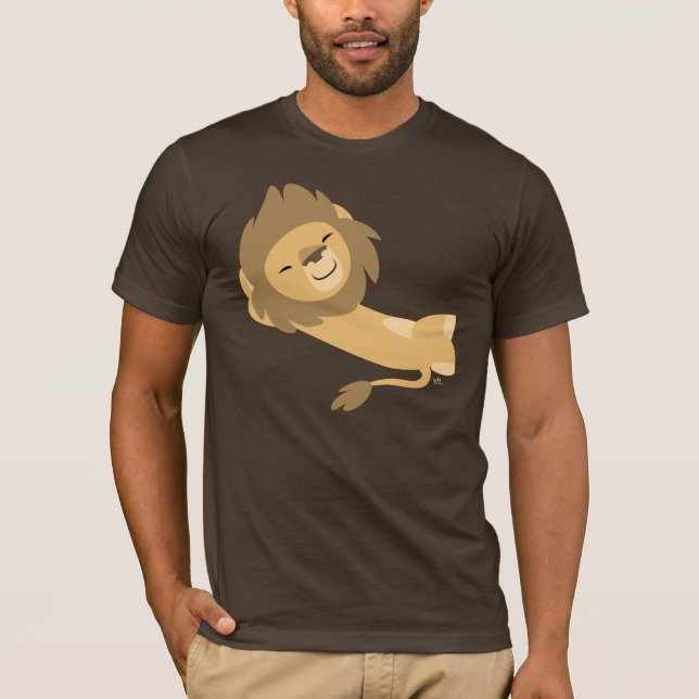 T-shirt de lion de bande dessinée de sièste (Devant)