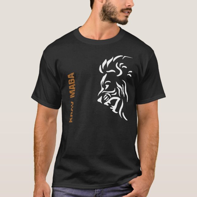 T-shirt de lion de KRAV MAGA (Devant)