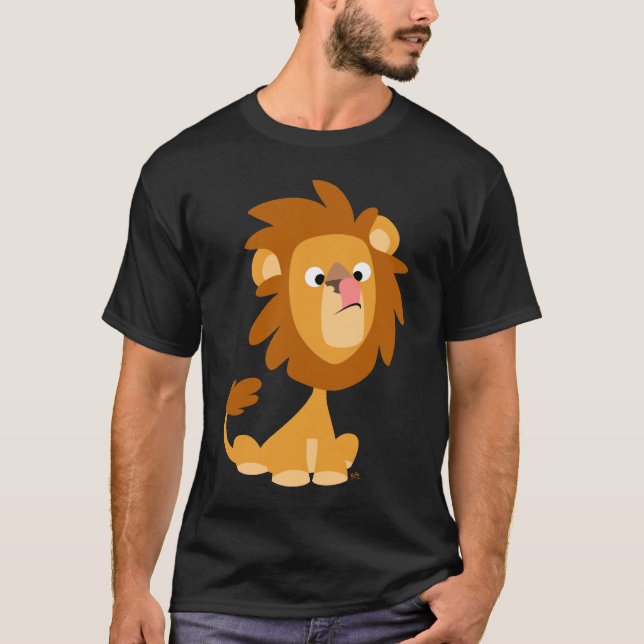 T-shirt de lion idiot en cartoon (Devant)