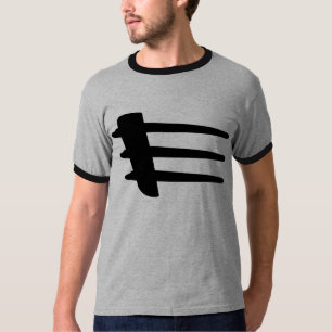 T-shirt de liston de côté de courant perturbateur