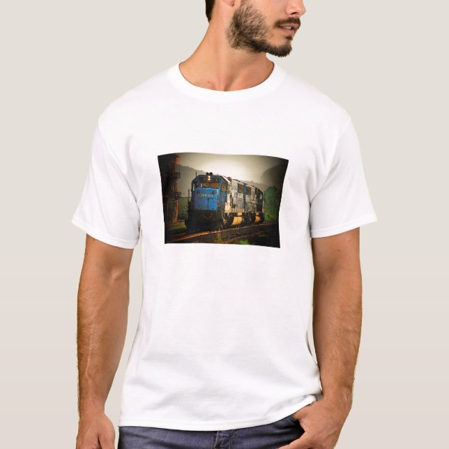 T-shirt de locomotive de Conrail (Devant)