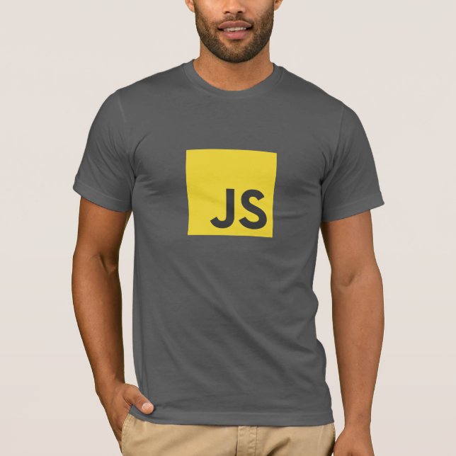 T-shirt de logo de Javascript (gris-foncé) (Devant)