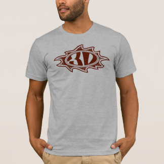 T-shirt de logo de la flamme 3d