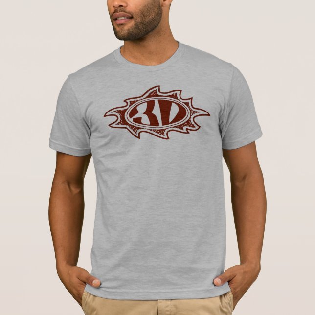 T-shirt de logo de la flamme 3d (Devant)