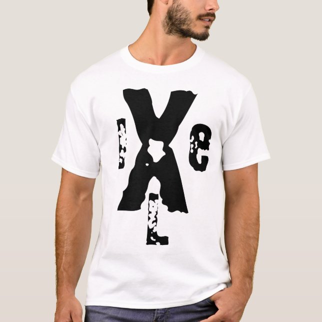 T-shirt de logo de "X-Ile" de frappeur (Devant)
