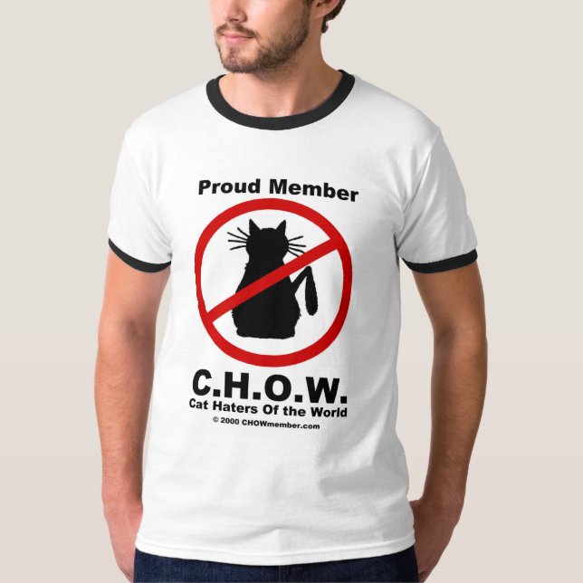 T-shirt de logo des haineux C.H.O.W. de chat (Devant)