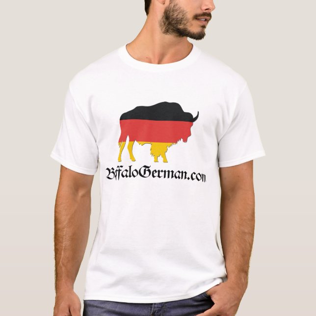 T-shirt de logo du bison des hommes (Devant)