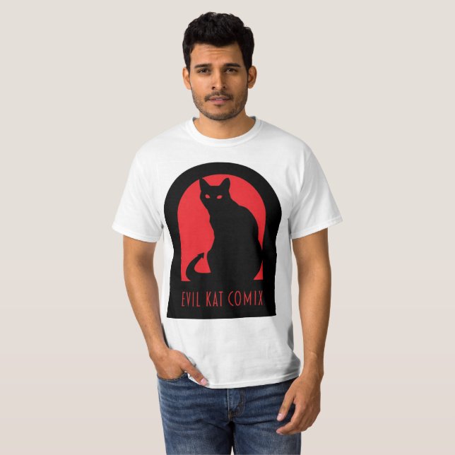 T-shirt de logo du mal KAT Comix (Devant entier)