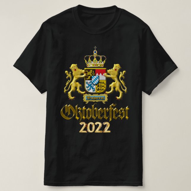 T-shirt de l'Oktoberfest 2022 Bavière Crest (Design devant)