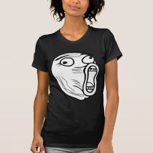 T-shirt De LOL de rire visage bruyant Meme de rage
