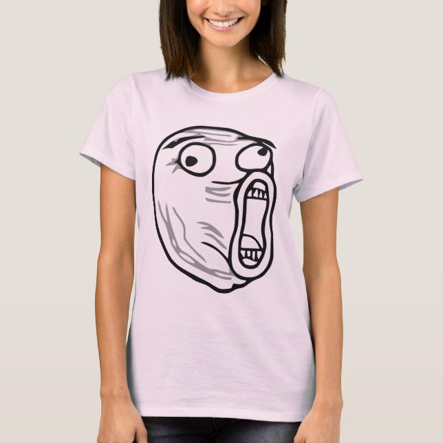 T-shirt De LOL de rire visage bruyant Meme de rage (Devant)
