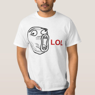 T-shirt De LOL de rire visage bruyant Meme de rage
